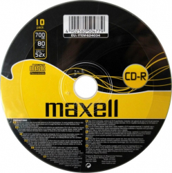 CD Recordable Maxell 700Mb 80min 52X fara carcasa SHR10 cod 624034 