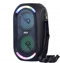 Boxa Portabila Wireless Bluetooth/ USB Lumini LED Curea transport umar Negru 