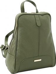 Rucsac dama din piele naturala verde brad DR132VO 