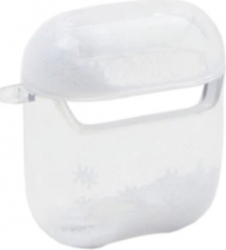 Husa pentru Apple AirPods 1 / 2 din silicon Snow Alb-Transparent 