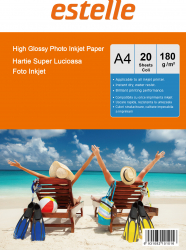 Hartie A4 super lucioasa 180g/mp pachet 20 coli 
