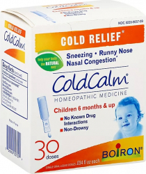 Tratament Homeopat ColdCalm Boiron Raceala si Gripa Versiune SUA Cutie 30 Fiole 