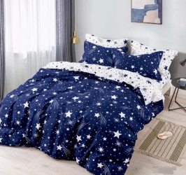 Lenjerie de pat cu 6 piese finet F021 Albastru