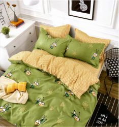 Lenjerie de pat pentru 2 persoane 6 piese finet F025 Verde 