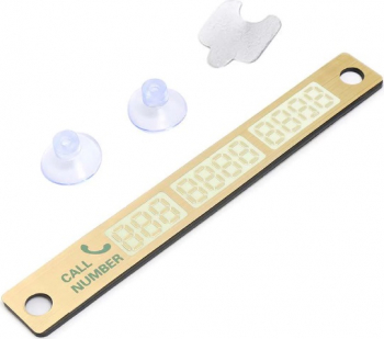 Placa numar telefon fosforescent parcare temporara pentru parbriz culoare auriu - MyStyle and reg 