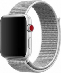 Curea pentru Apple Watch 38-40mm din textil Alb-Gri 