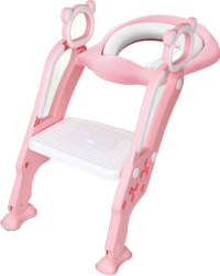 Reductor pentru toaleta cu scarita roz 407880 