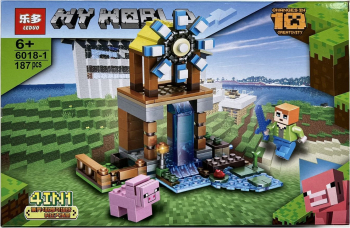 Set de costructie Leduo My World of Minecraft 187 piese tip lego 