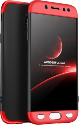 Carcasa Samsung Galaxy J7 2017 MyStyle 360 and deg 3in1 Negru-Rosu 