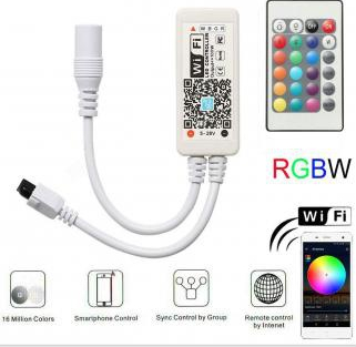 CONTROLER RGBW SMART WIFI CU TELECOMANDA IR 