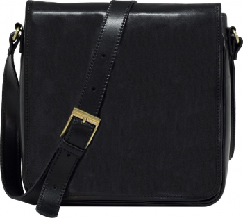 Geanta dama de umar din piele naturala vachetta crossbody neagra FGD125 