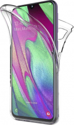Husa 360 and deg pentru Samsung Galaxy A40 TPU Transparent fata+spate 