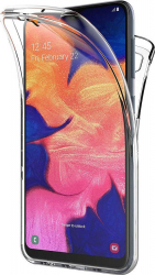 Husa 360 and deg Samsung Galaxy A10/M10 fata+spate silicon Transparent 