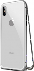 Husa Apple iPhone 7 Magnetica Silver MyStyle Perfect Fit cu spate de sticla securizata premium 