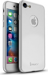 Husa FullBody MyStyle iPaky Silver pentru Apple iPhone 6 / Apple iPhone 6S acoperire completa 360 grade cu folie de protectie gratis 