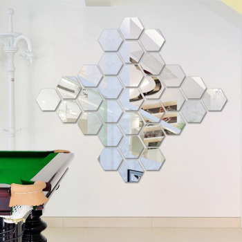 Oglinda Design Hexagon Acrilica Cristal and Diamant - Luxury Home - 11.5 cm - 1 bucata 