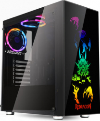 Desktop PC Redragon Intel Core i3-10100F 16 gb ram ddr4 ssd 256 gb si HDD 1 TB placa video Nvidia GeForce RTX3050 8 GB GDDR6 