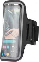 Husa sport pentru telefon 6.5 inch depozitare chei si casti Negru-Gri 