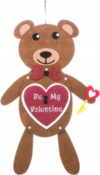 Ursulet flexibil 60 cm mesaj Be My Valentine Maro/Rosu 