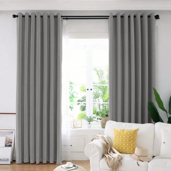 Draperie din catifea blackout cu inele albe Madison 150x250 cm densitate 700 g/ml Tapa 1 buc 