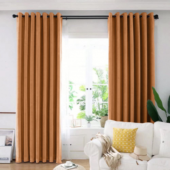 Draperie din catifea blackout cu inele albe Madison 150x255 cm densitate 700 g/ml Bronze 1 buc 