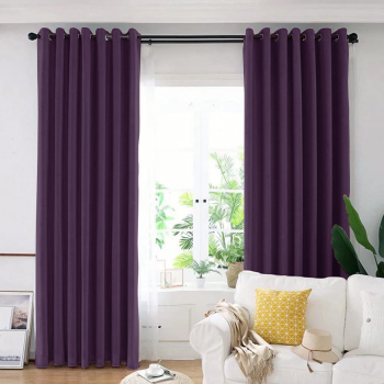Draperie din catifea blackout cu inele negre Madison 150x210 cm densitate 700 g/ml Thamarind 1 buc 