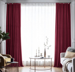 Draperie din catifea blackout cu rejansa din bumbac tip fagure Madison 200x210 cm densitate 700 g/ml Chocolate Brown 1 buc