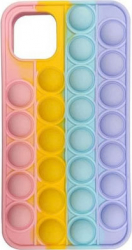 Husa pentru Iphone 12 Pro Max Silicone POP multicolor interactiva antistres marime 6.7 inch Doty 