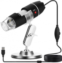 Microscop digital Go Smart photo-video pentru PC focus 15-40 mm USB 8 x LED factor de marime mare 500X negru doty 