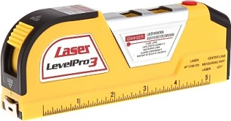 Nivela multifunctionala cu laser MasterPro techologie laser si ruleta 2.5 m precizie usor de utilizat portabila galben Doty