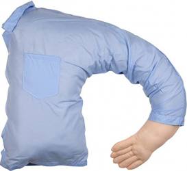 Perna Warm Arm design realist bumbac si poliester fara alergeni 55 x 10 5 x 35 cm albastru Doty 