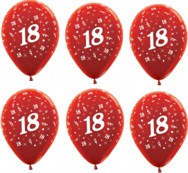 Set baloane majorat 18 marime 30cm culoare rosu 6 buc doty
