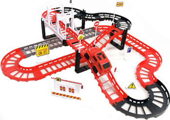 Set de constructie circuit pentru masini masina inclusa accesorii 36 piese 2.5 m doty