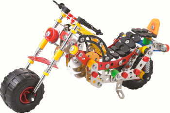 Set de constructie educativ model motocicleta 257 piese multicolor doty