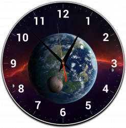 Ceas de perete Univers Terra 20x20 cm 