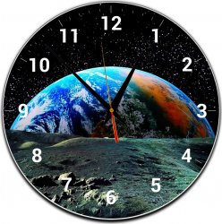 Ceas de perete Univers Terra in culori 20x20 cm 