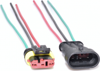 Conectori auto 3 fire Waterproof 3 pini 13 cm Negru AXT-BBL3928 