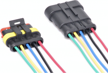 Conectori auto 5 fire Waterproof 5 pini 13 cm Negru AXT-BBL3930 