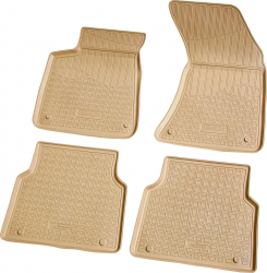 Set de 4 covorase bej cauciuc 3D stil tavita premium Audi A8 D4 4H 2010-2017 