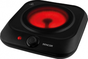 Plita vitroceramica Sencor SCP1763BK portabila 1200W 19 cm 1 arzator indicator luminos Negru 