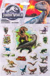 Caiet cu 200 de autocolante si stickere dimensiuni si modele diferite personaj JURASSIC WORLD Multicolor JMB-SOHO4244 