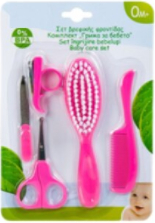 Set pentru ingrijire bebelusi material netoxic 0 BPA Roz 