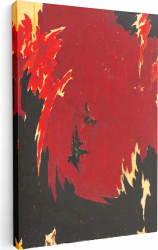 Tablou Canvas Intaglio Abstract print pe panza Premium color in tonuri de negru si rosu pentru living dormitor birou 70 cm 90 cm 