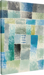 Tablou canvas Intaglio color Abstract First house in a settlement de Paul Klee print pe panza Premium pentru camera copii 50 cm 70 cm 