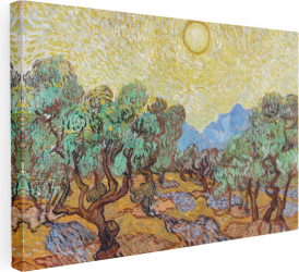 Tablou canvas Intaglio color Clasic Olive Trees de Van Gogh print pe panza Premium pentru dormitor 50 cm 70 cm 
