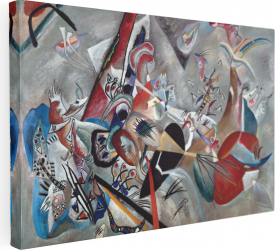 Tablou canvas Intaglio multicolor Abstract In the Grey de Wassily Kandinsky print pe panza Premium pentru living 50 cm 70 cm 