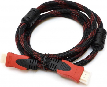 Cablu HDMI la HDMI 20 metri cu filtre ranforsat semnal audio si video Full HD 1080p Negru-Visiniu AXT-BBL3983 