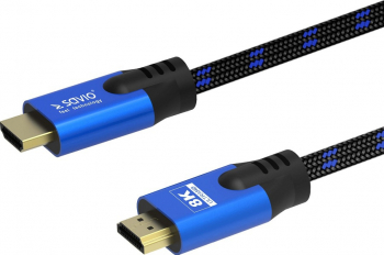 Cablu HDMI Profesional Savio CL-142 8K Ultra High-Speed 48Gbps 8K60Hz 4K120Hz Full HD 240Hz Dynamic HDR Dolby True HD eARC co
