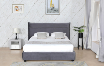 Pat tapitat cu catifea model Denver somiera inclusa 160x200 cm/ML1803 