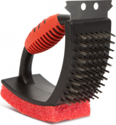 Perie pentru Curatarea Gratarului cu Burete si Racleta pentru Toate Tipurile de Murdarie 170 x 110 mm 